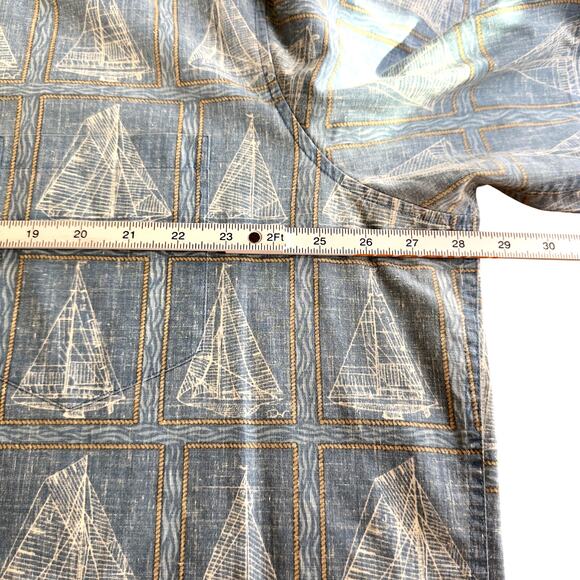 Reyn Spooner VTG 90s Dietrich Varez Mens 3XL Hawaiian Shirt Sailboat Pullover - Picture 8 of 10